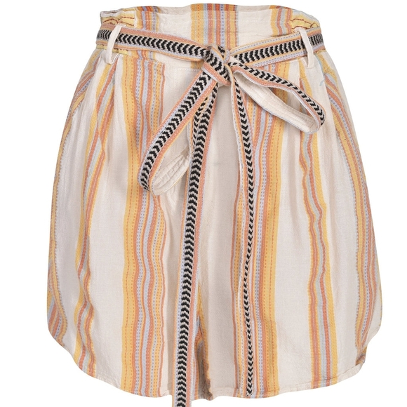 Pearl & Caviar Boho 100% Cotton Zakar Stripe Shorts - Picture 1 of 16